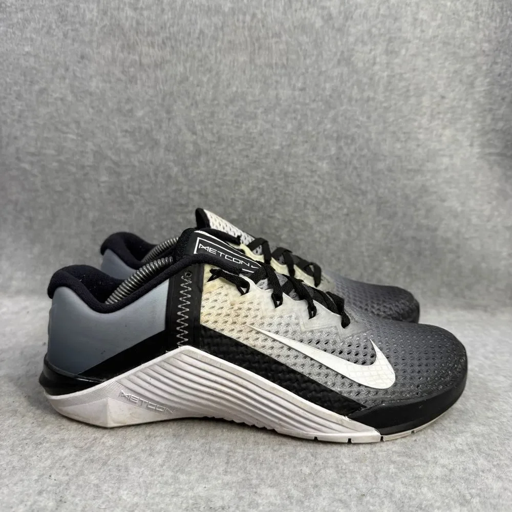 Nike Shoes Womens Size 7 Metcon 6‎ Black White Crossfit Workout Running Sneakers